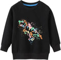 Toddler Boys 3 Pack Cotton Pullover Crewneck Sweatshirt Long Sleeve Cartoon Shirt Sweaters Tops